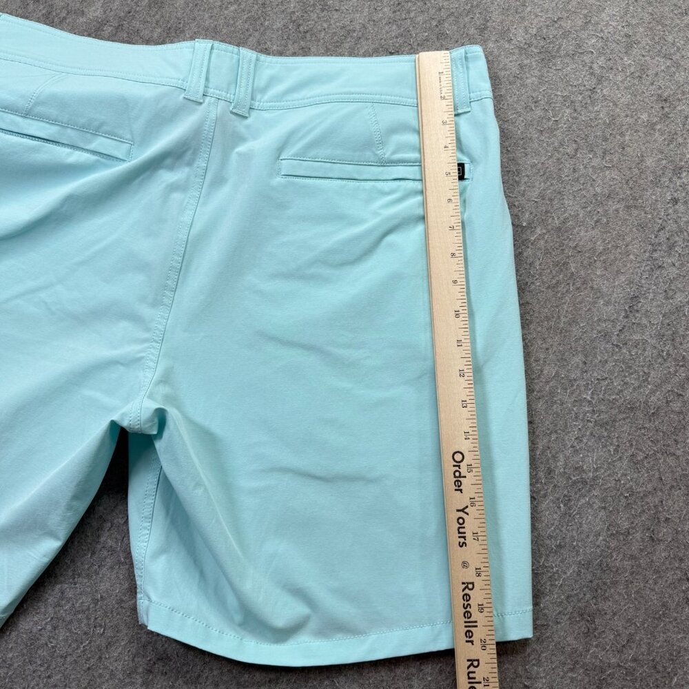 Pelagic Mako Hybrid Fishing Shorts Men 40 Blue Solid Stretch Performance 8" - Picture 11 of 14
